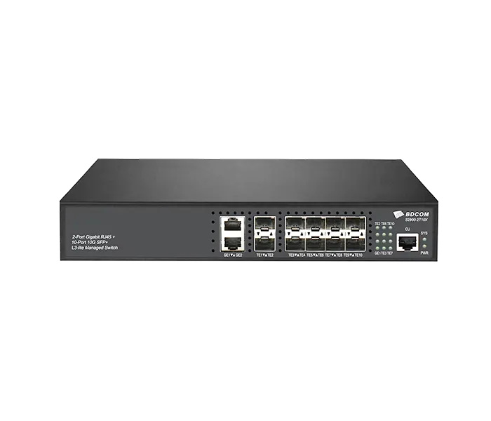 10 Port L3 Lite Yönetilebilir 10G Network Switch (Çift AC Güç Kaynağı)