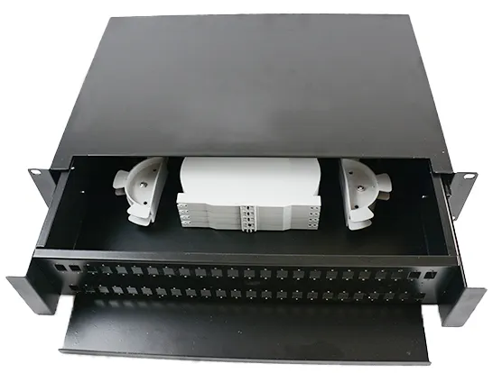 19" Rack Mounted 24 Port Fiber Optic Patch Panel