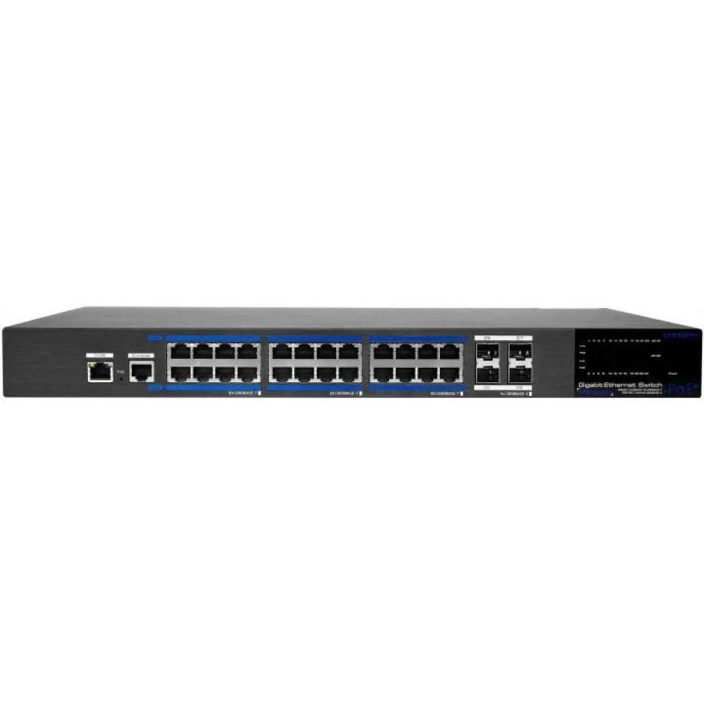 24 Port 10/100/1000base-T Yönetilebilir PoE Switch