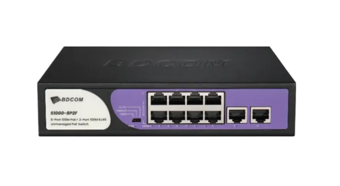 8 Port Yönetilemez PoE Switch